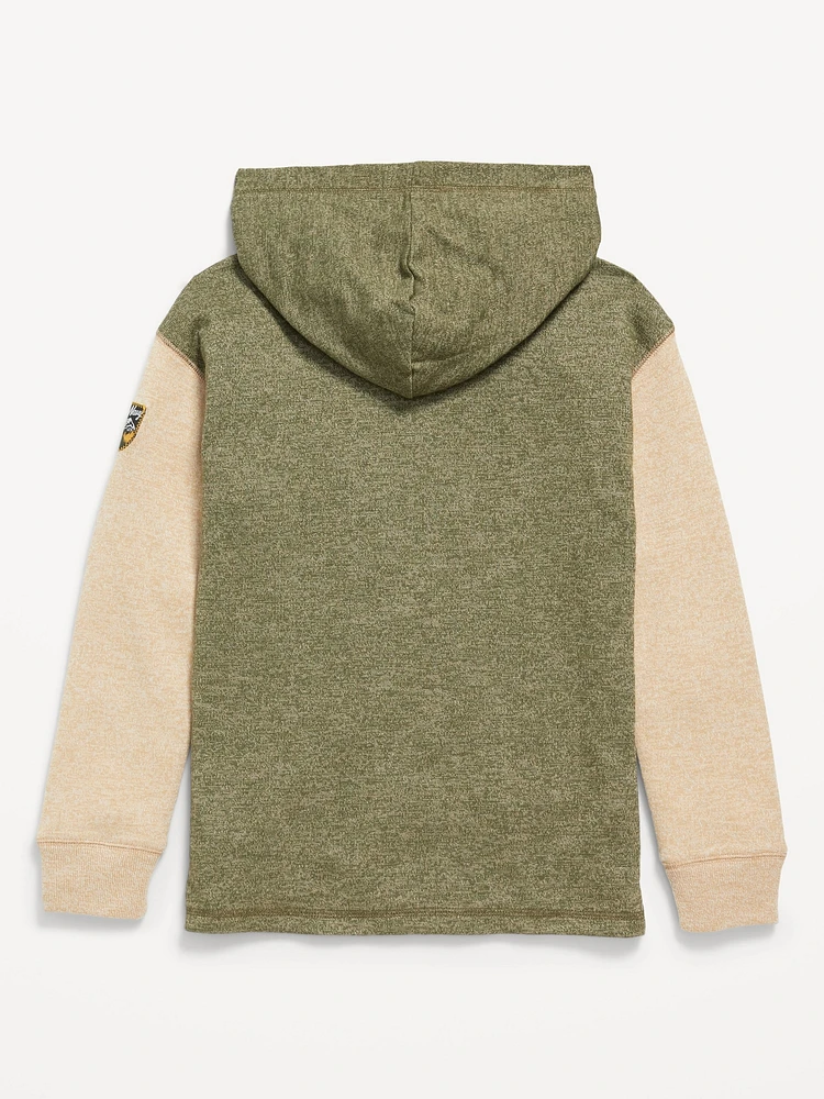 Cozy-Knit Long-Sleeve Hooded T-Shirt for Boys