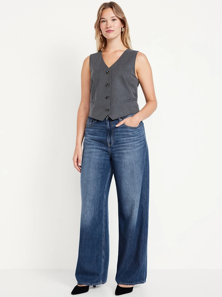 High-Waisted Baggy Wide-Leg Jeans