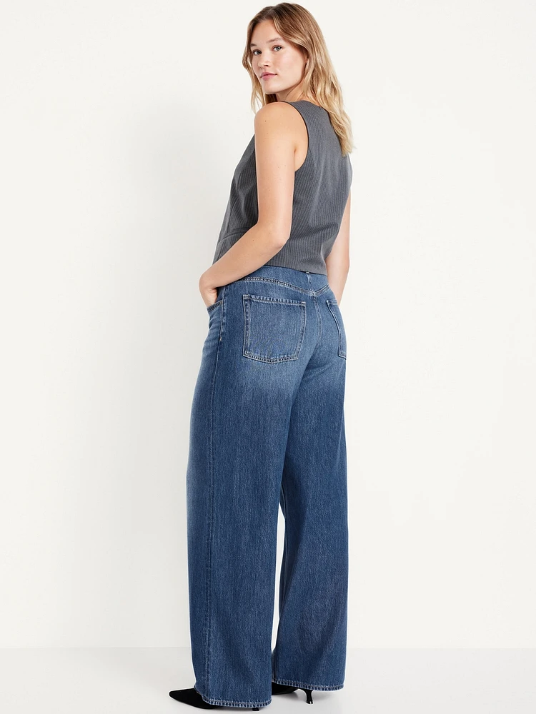 High-Waisted Baggy Wide-Leg Jeans