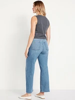 High-Waisted Wow Crop Wide-Leg Jeans