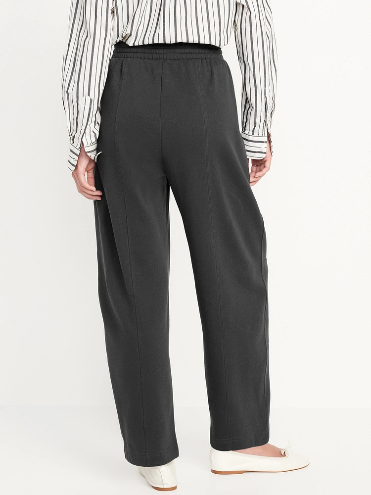 Extra High-Waisted SoComfy Seamed Barrel-Leg Sweatpants