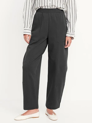 Extra High-Waisted SoComfy Seamed Barrel-Leg Sweatpants