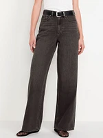 High-Waisted Baggy Wide-Leg Jeans