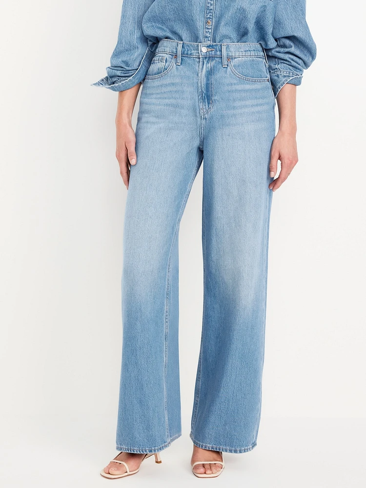 High-Waisted Baggy Wide-Leg Jeans