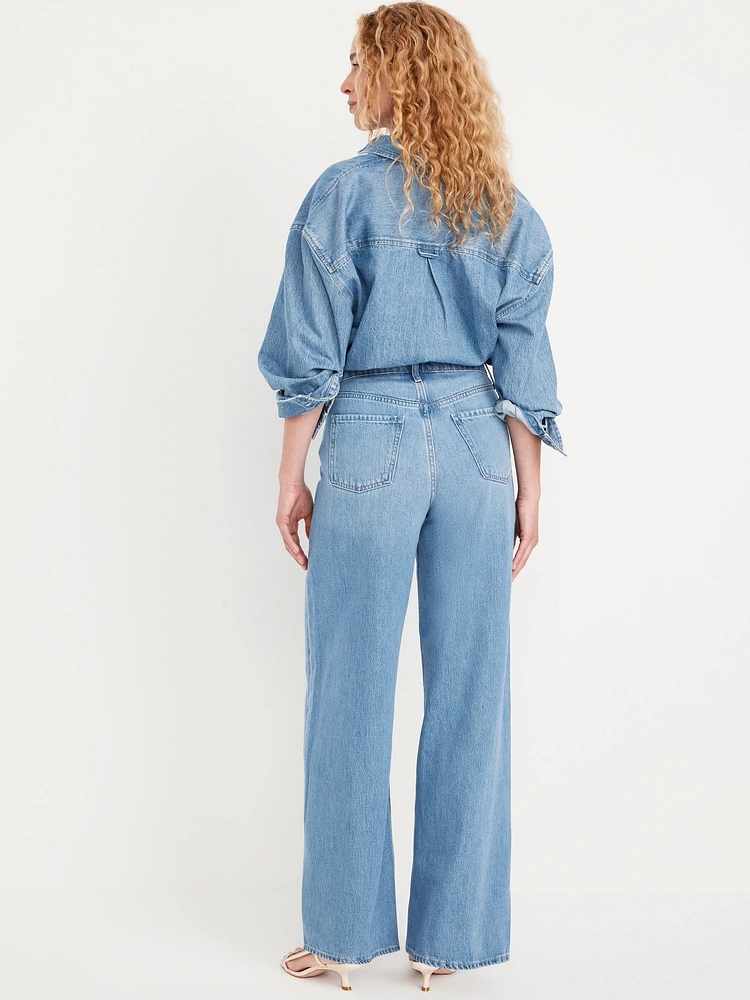 High-Waisted Baggy Wide-Leg Jeans