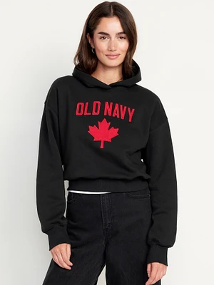 Oversized Canada Logo-Graphic Hoodie