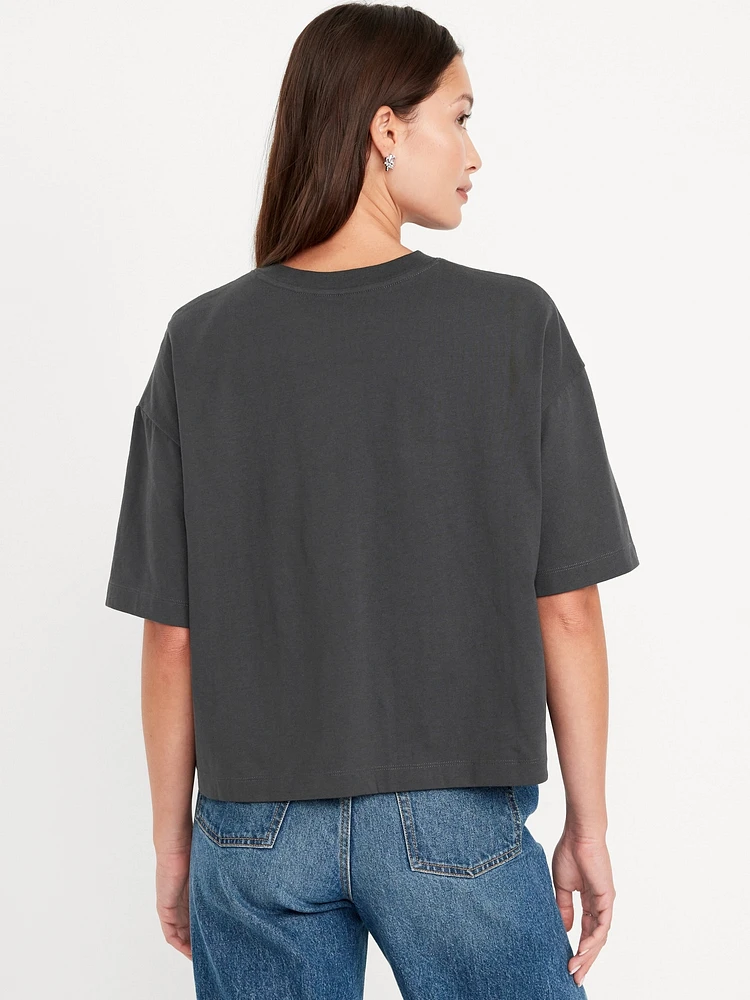 Oversized Crew-Neck Embellished T-Shirt