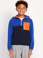 Hooded Quarter-Zip Microfleece Jacket for Boys