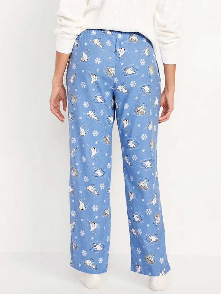 Mid-Rise Flannel Pajama Pants