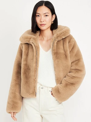 Faux-Fur Zip Jacket