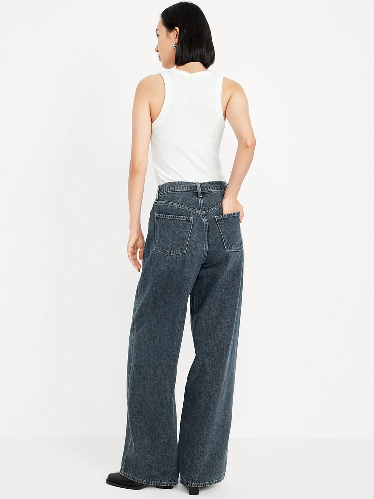 High-Waisted Baggy Wide-Leg Jeans