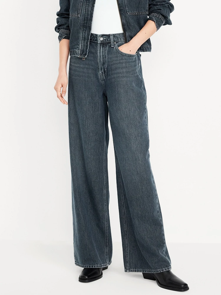 High-Waisted Baggy Wide-Leg Jeans