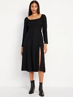 Fit & Flare Crepe Dress