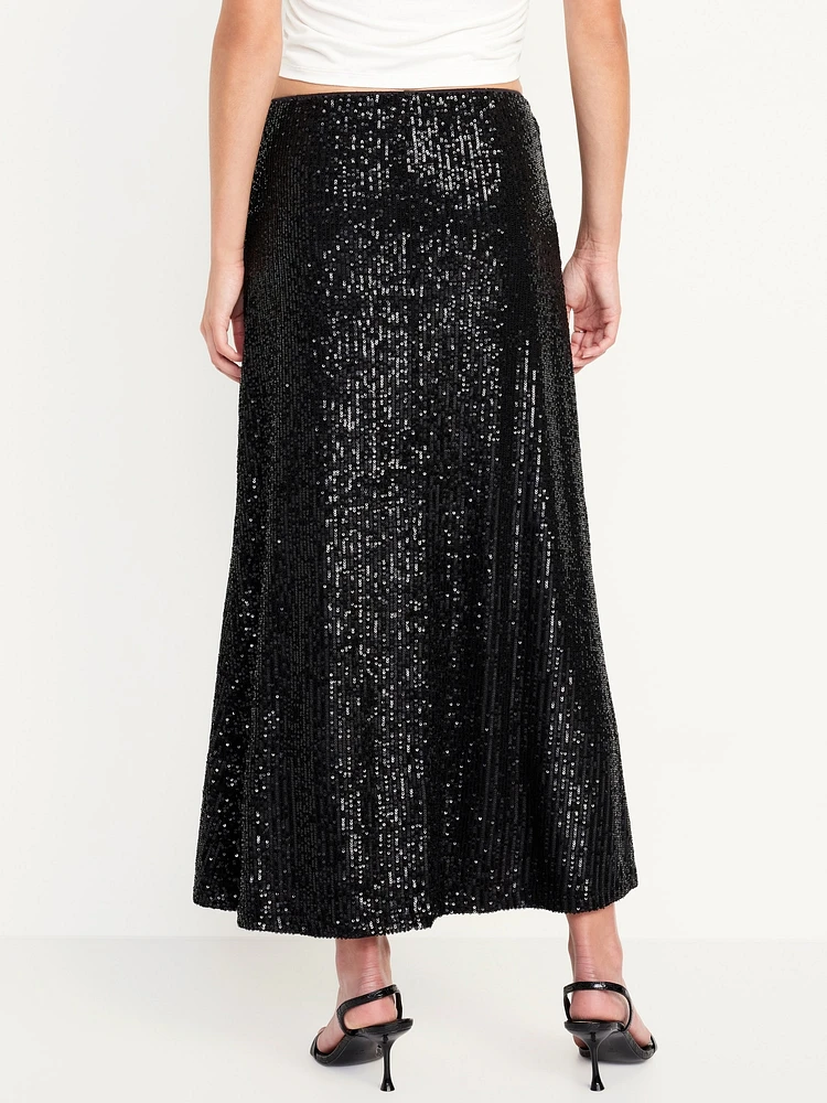 Sequin Maxi Skirt