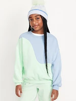 Oversized Long-Sleeve Sweatshirt for Girls