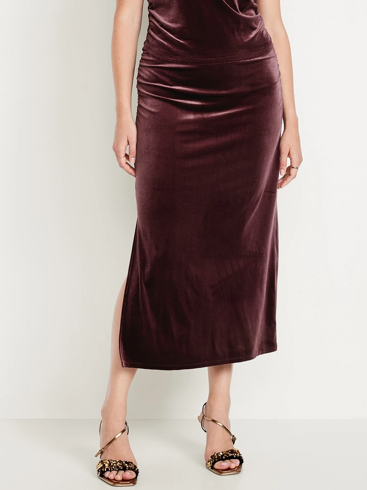 Velvet Maxi Skirt