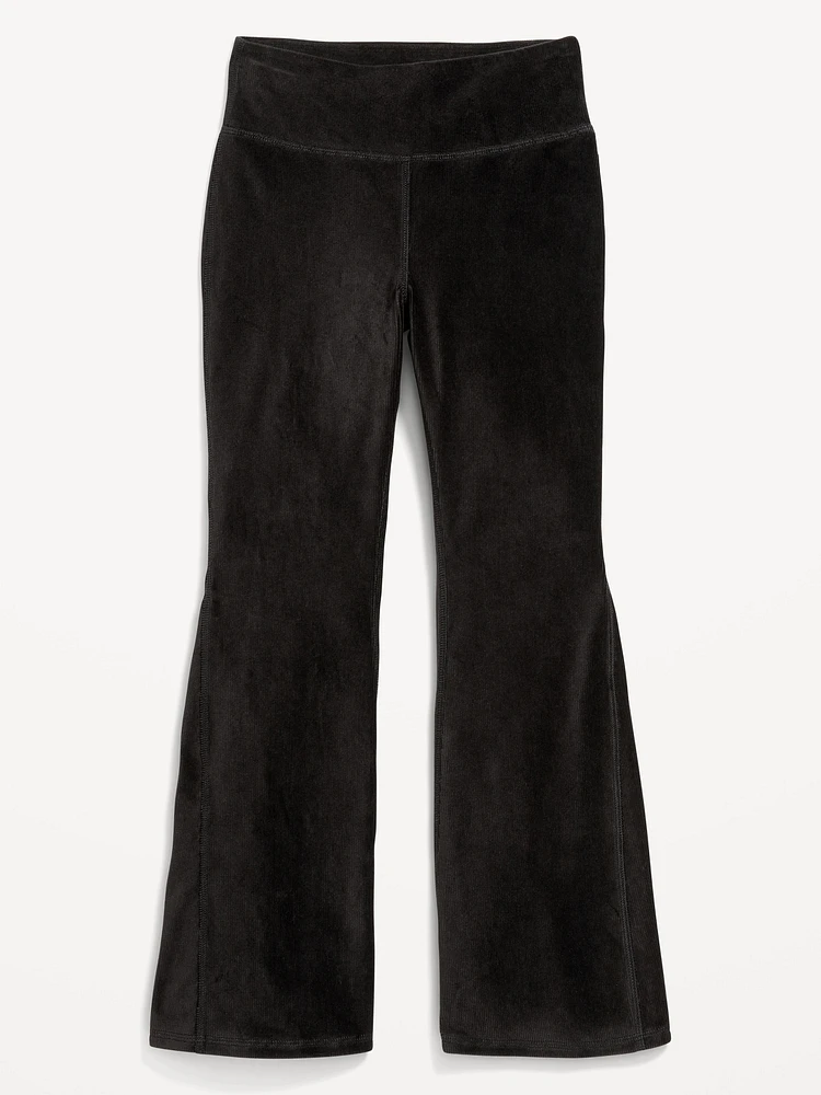 High-Waisted Velour Super Flare Leggings for Girls