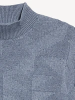 Mock-Neck Neps Sweater