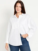 Tuxedo Boyfriend Button-Down Shirt