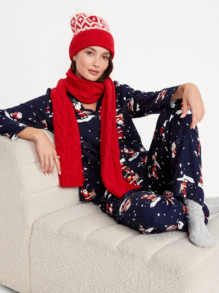 Flannel Pajama Set for Women