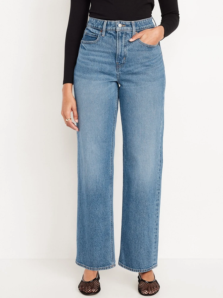 Curvy Extra High-Waisted Sky-Hi Wide-Leg Jeans