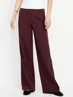 High-Waisted Pull-On Pixie Wide-Leg Pants