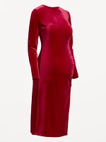 Maternity Velvet Midi Dress