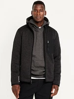 Sherpa-Lined Zip Jacket