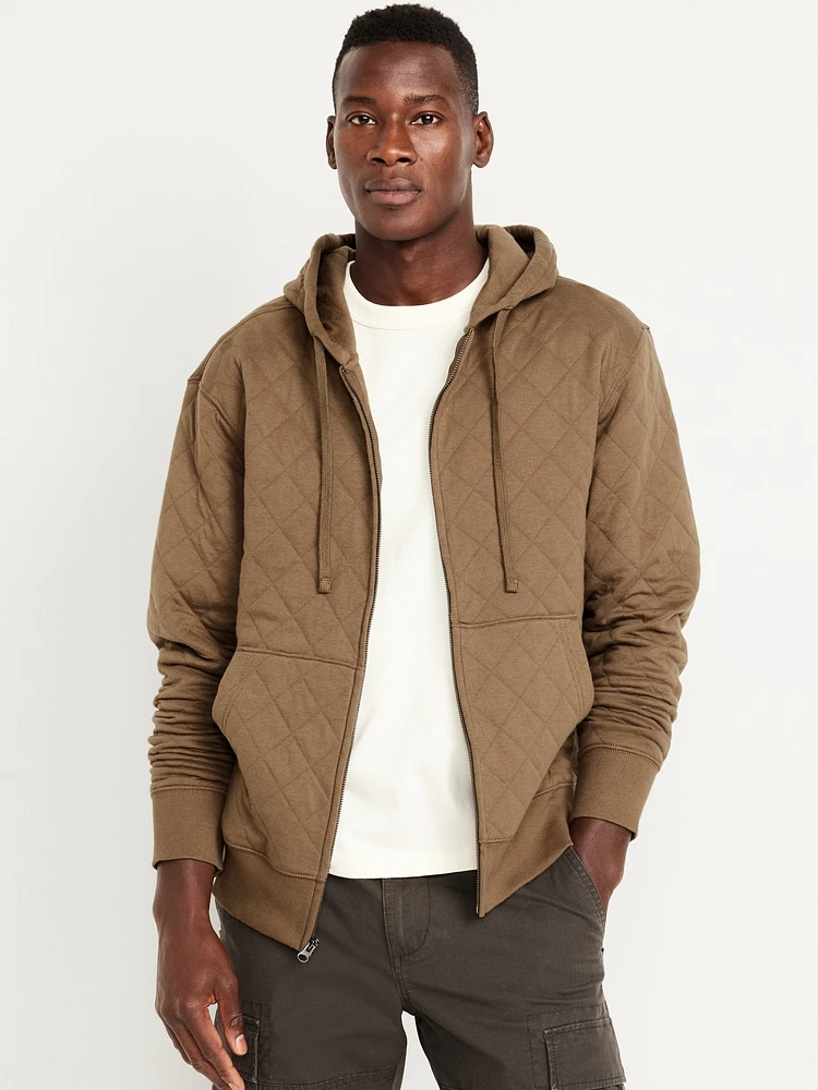 Quilted Full-Zip Sweatshirt