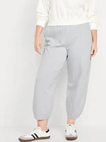 High-Waisted Dynamic Fleece Barrel-Leg Pants