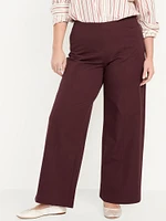 High-Waisted Pull-On Pixie Wide-Leg Pants