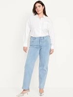 High-Waisted OG Loose Rhinestone-Embellished Jeans