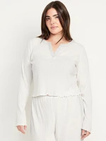 Ribbed Pajama Top