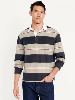 Long-Sleeve Brushed Rugby Polo