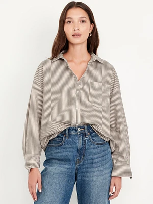 Oversized Button-Down Boyfriend Shirt