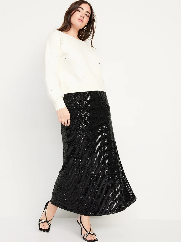 Sequin Maxi Skirt