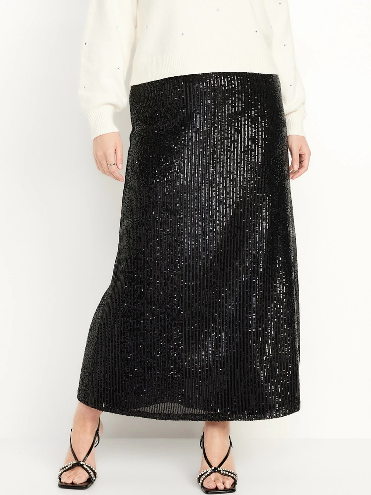 Sequin Maxi Skirt