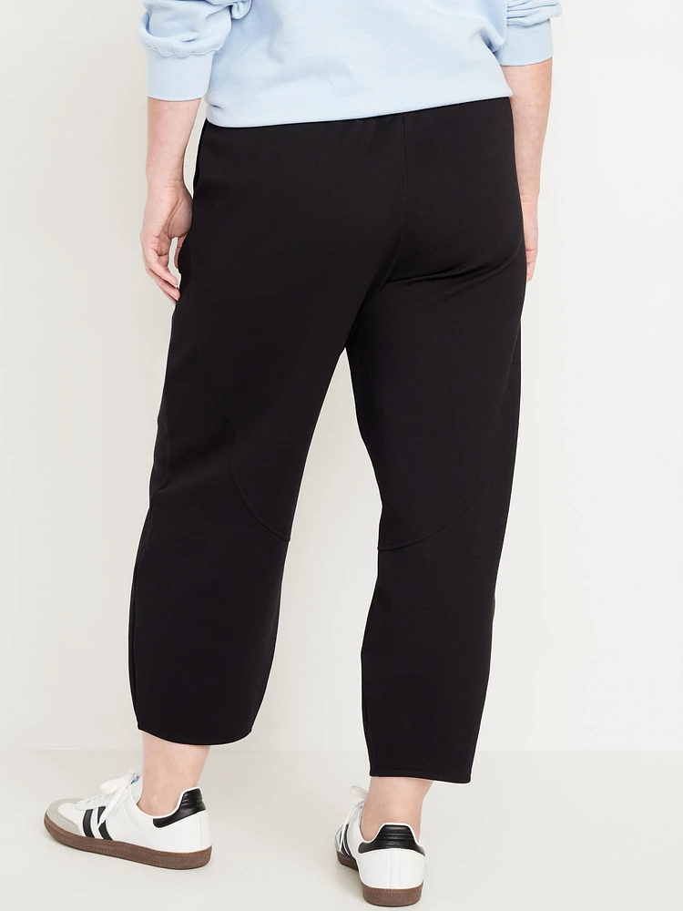 High-Waisted Dynamic Fleece Barrel-Leg Pants