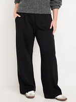 High-Waisted Bounce Fleece Wide-Leg Pants