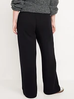 High-Waisted Bounce Fleece Wide-Leg Pants