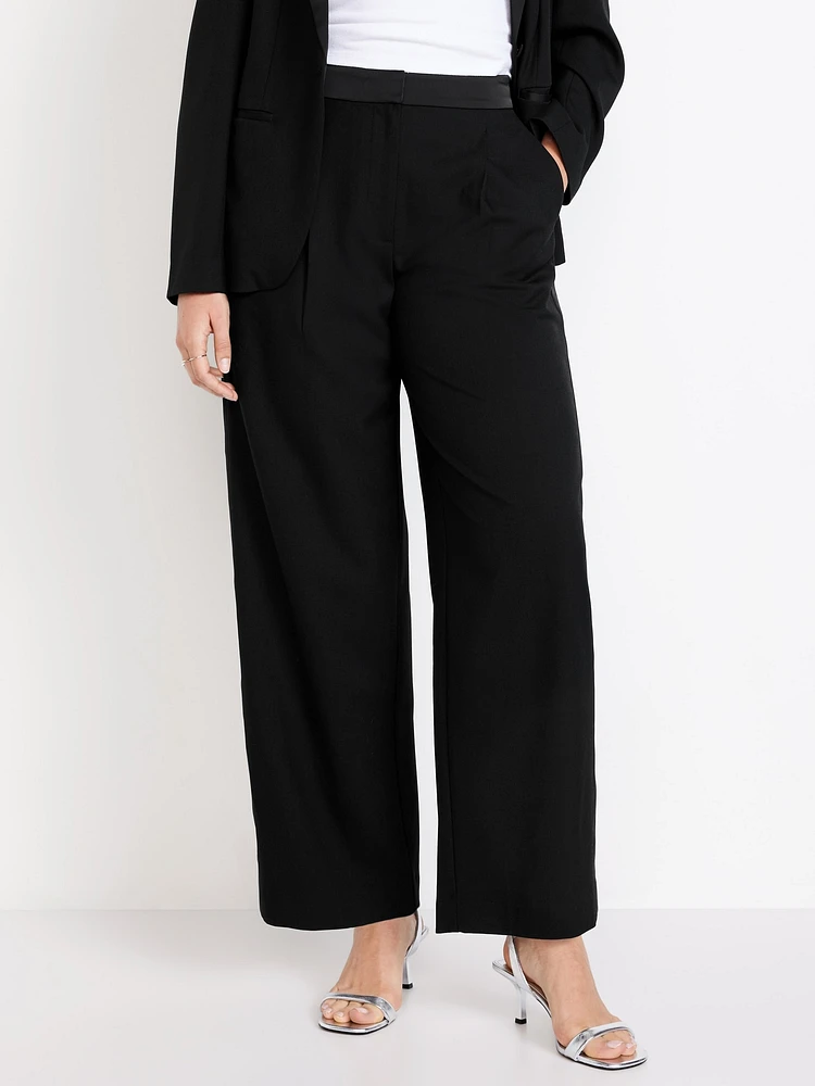 Extra High-Waisted Tuxedo Wide-Leg Pants