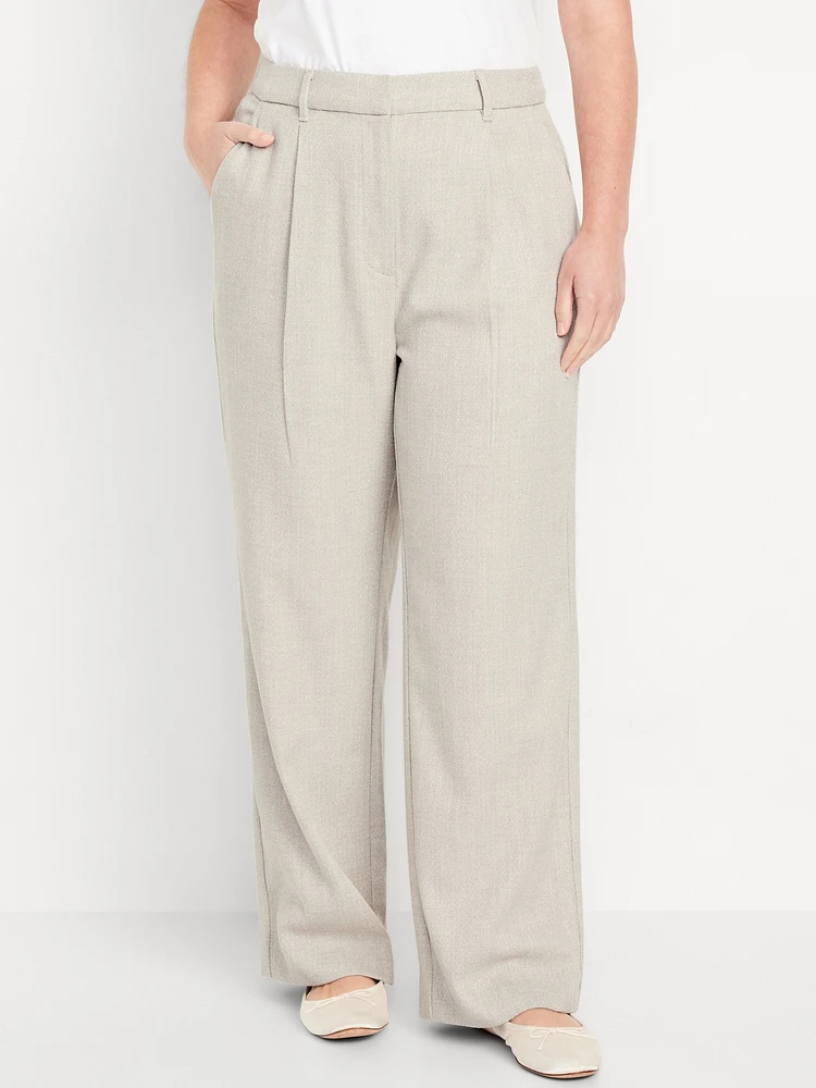 Extra High-Waisted Taylor Wide-Leg Trouser Pants