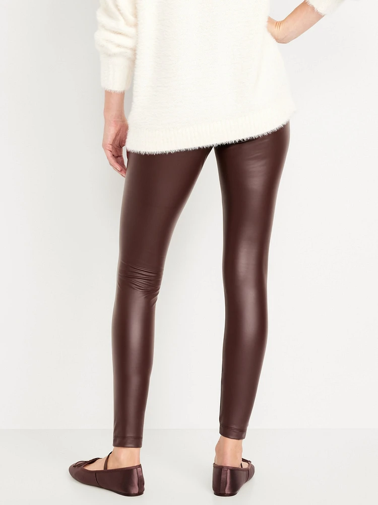 High-Waisted Faux Leather Leggings