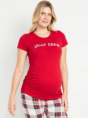 T-shirt à imprimé festif de maternité
