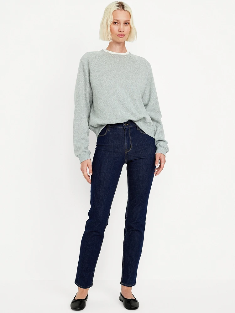 High-Waisted Wow Straight Ankle Jeans