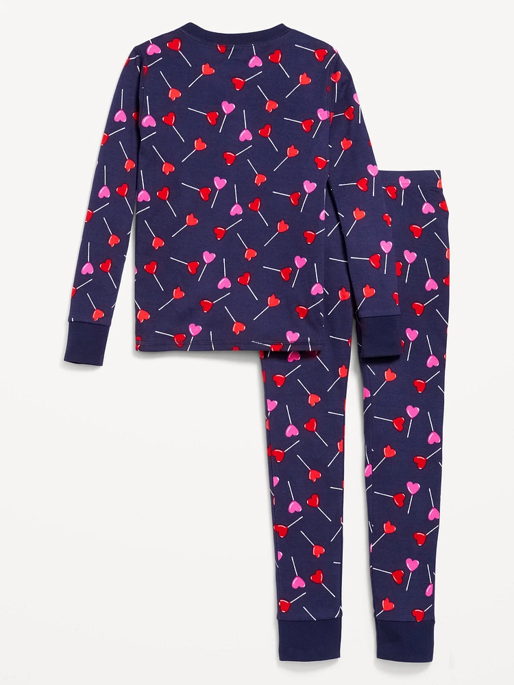 Printed Snug-Fit Gender-Neutral Pajama Set for Kids