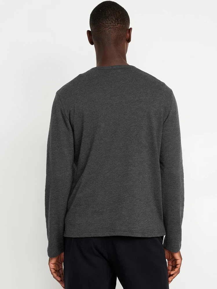 Long-Sleeve Textured T-Shirt