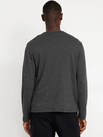 Long-Sleeve Textured T-Shirt