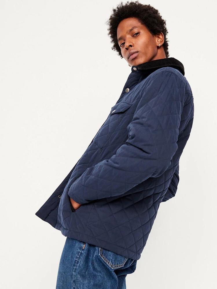 Water-Resistant Quilted Barn Jacket