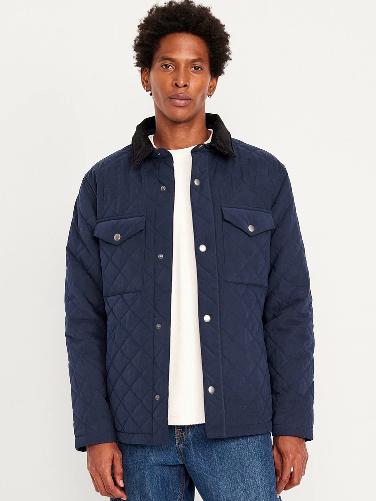 Water-Resistant Quilted Barn Jacket